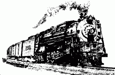 Trains Coloring Page