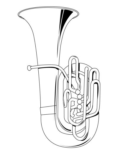 Tuba Coloring Page