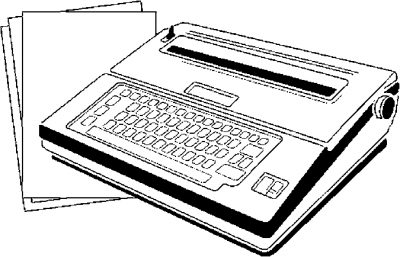 Typewriter Coloring Page