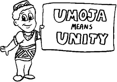 Umoja Means Unity Coloring Page