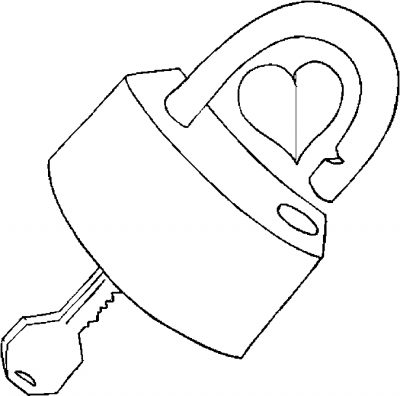 Unlock Your Heart Coloring Page