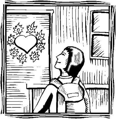 Valentine On Wall Coloring Page