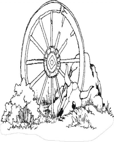 Wagon Wheel Coloring Page