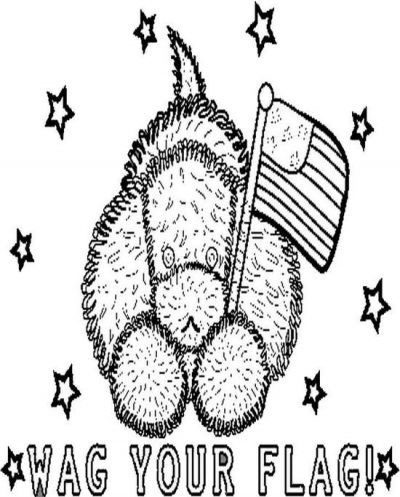 Wagyourflagpupbw Coloring Page