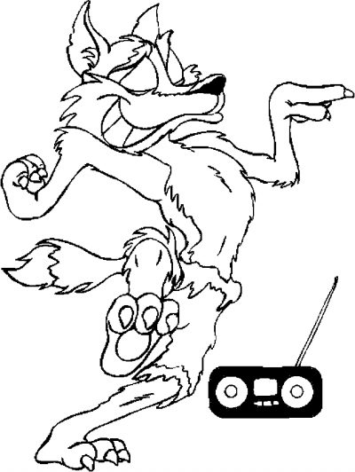 Werewolf Dancing Coloring Page