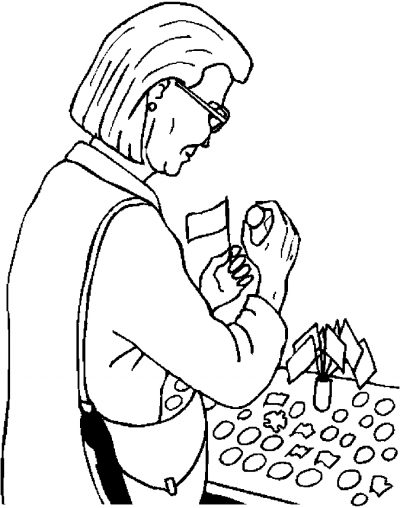 Woman &amp; Americana Items Coloring Page