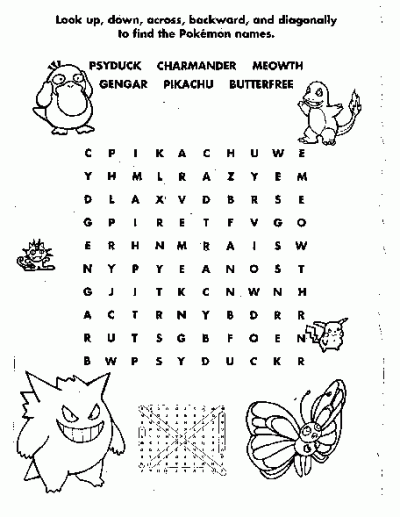 Wordsearch Coloring Page