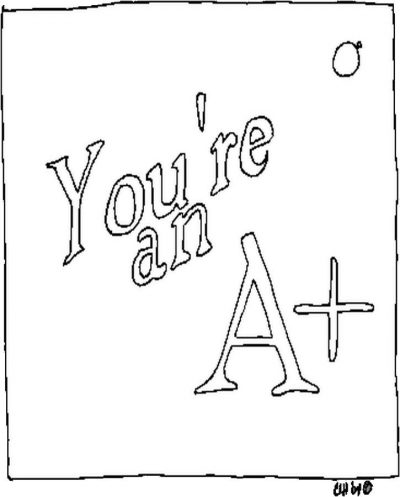 You&#8217;re An A Coloring Page