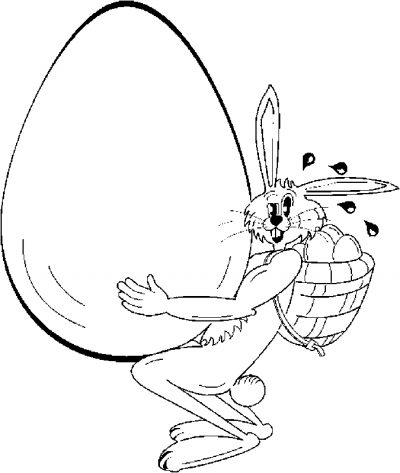 Bunny Sweating Coloring Page