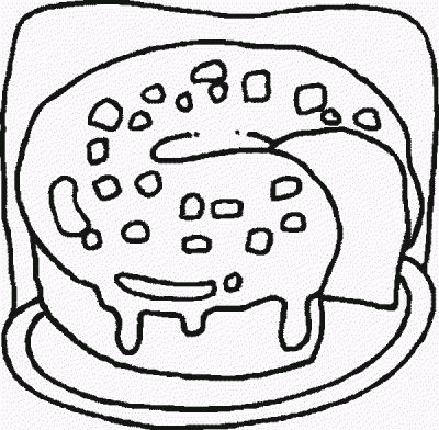 Cake Coloring Page