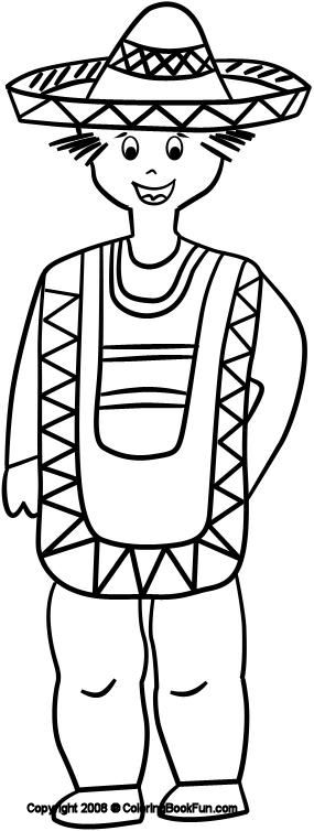 Mexican Coloring Page