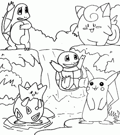 Waterfal Coloring Page