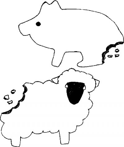 Animal Cookies &#8211; Bitten Coloring Page