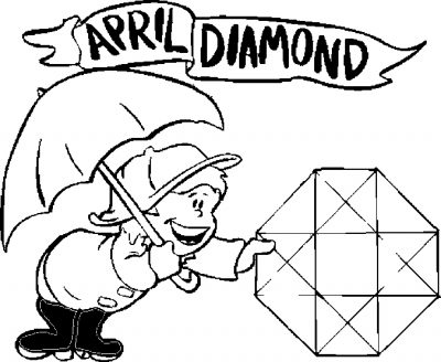 April &#8211; Diamond Coloring Page