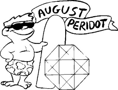 August &#8211; Peridot Coloring Page