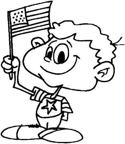 Boy &#8211; Patriotic Coloring Page