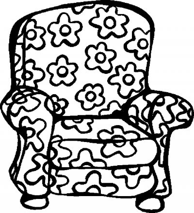 Chair &#8211; Floral Offbeat Coloring Page