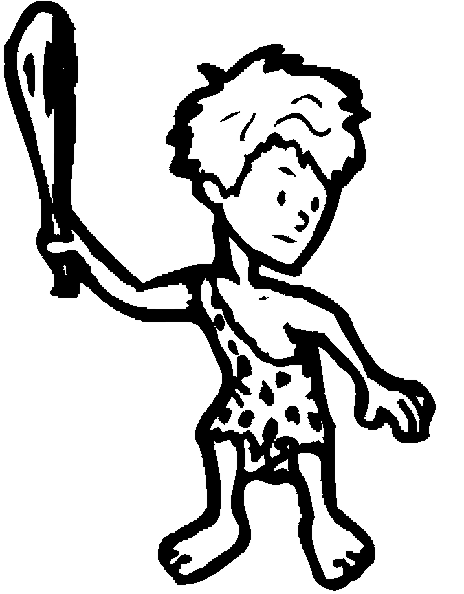 Costume &#8211; Caveman Coloring Page