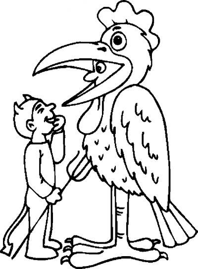 Costume &#8211; Chicken Coloring Page