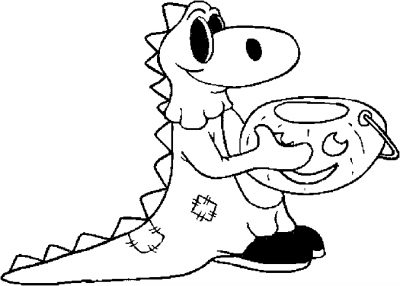 Costume &#8211; Dinosaur Coloring Page
