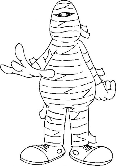 Costume &#8211; Mummy Coloring Page
