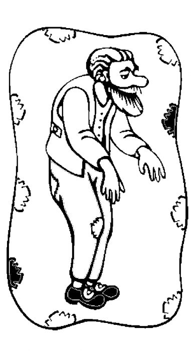 Costume &#8211; Old Man Coloring Page
