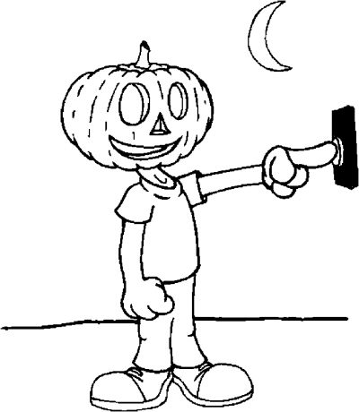 Costume &#8211; Pumpkinhead Coloring Page