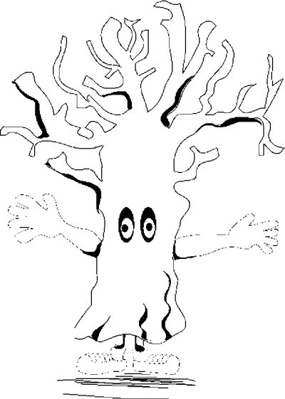 Costume &#8211; Tree Coloring Page