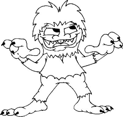 Costume &#8211; Werewolf Coloring Page