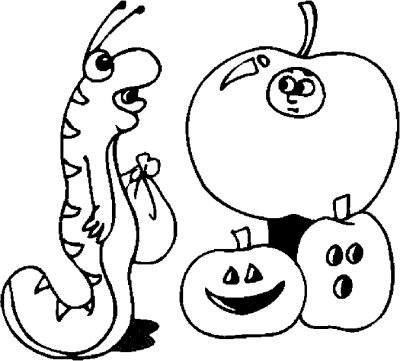 Costume &#8211; Worm Coloring Page