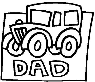 Dad &#8211; Classic Car Coloring Page