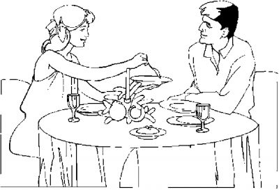 Dinner &#8211; Romantic Coloring Page