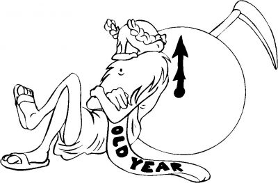 Father Time &#8211; Sleeping Newyearsfathertime Coloring Page