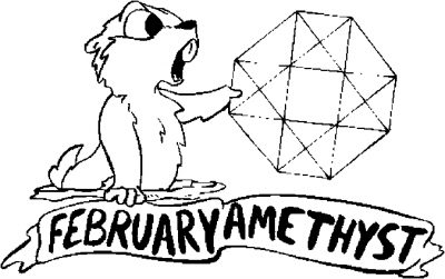 February &#8211; Amethyst Coloring Page