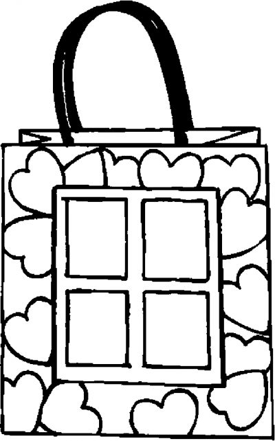 Gift Bag &#8211; Love Coloring Page