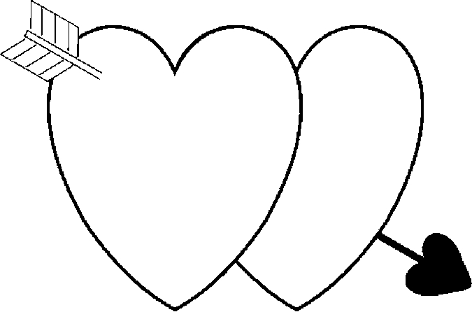 Hearts &amp; Arrow &#8211; White Coloring Page