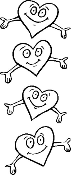 Hearts &#8211; Hug Me Coloring Page