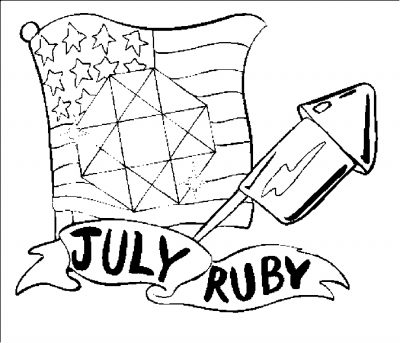 July &#8211; Ruby Coloring Page