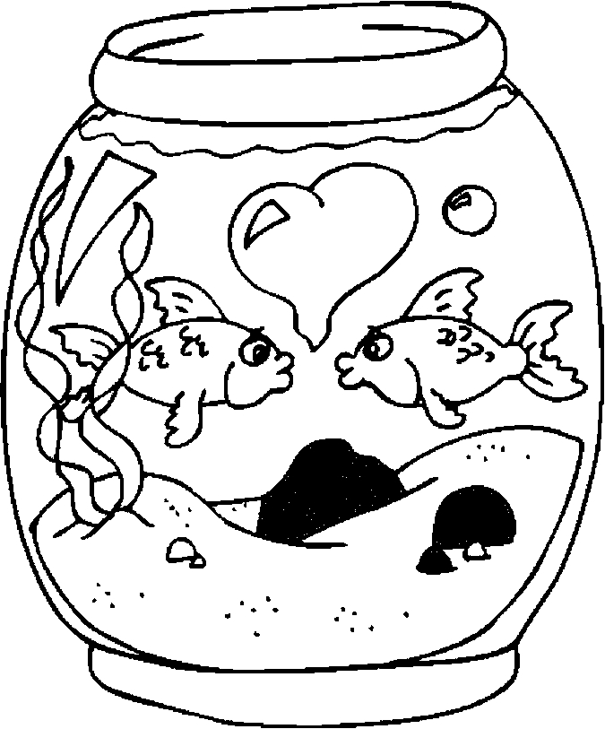 Lovers &#8211; Fish Coloring Page