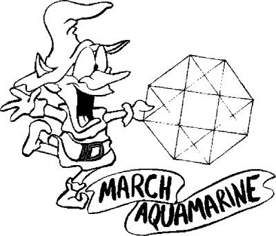 March &#8211; Aquamarine Coloring Page