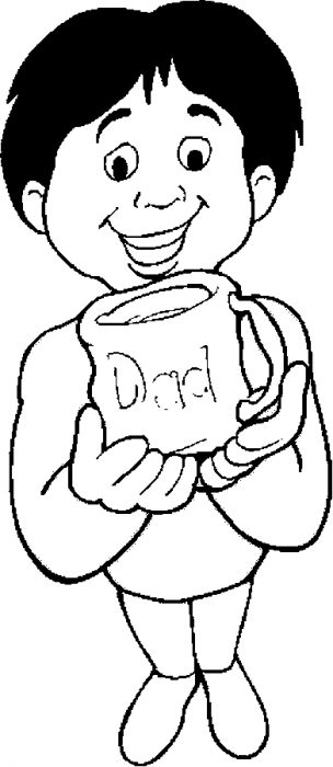 Mug &#8211; Dad Coloring Page