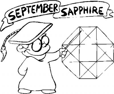 September &#8211; Sapphire Coloring Page