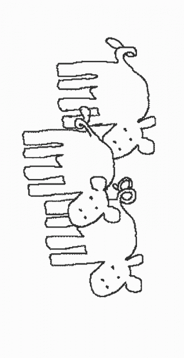 Spring &#8211; Pigs Coloring Page