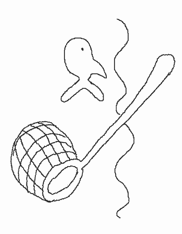 Summer &#8211; Fishing Net Coloring Page