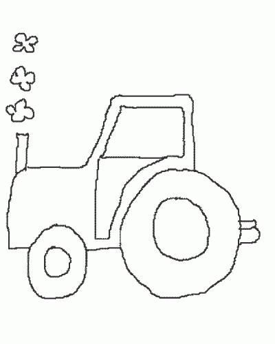 Summer &#8211; Tractor Coloring Page